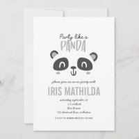 Fête comme panda noir + blanc monochrome anniversa