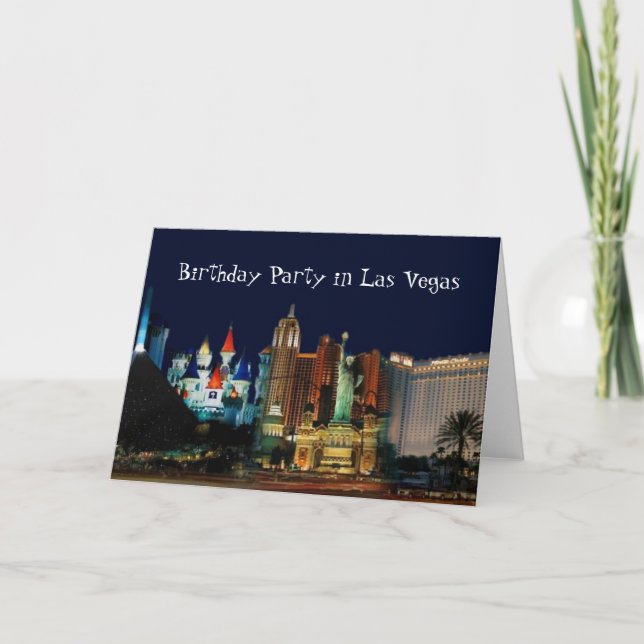 Carte Fête d'anniversaire à Las Vegas (Devant)
