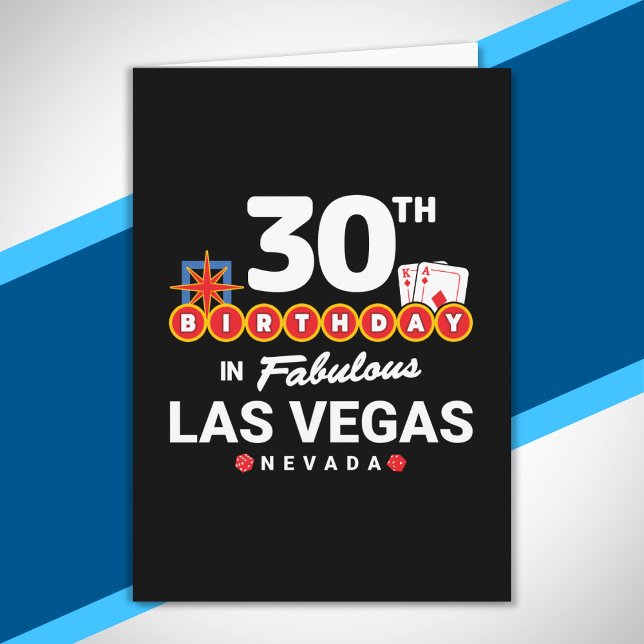 Carte Fête d'anniversaire à Las Vegas - 30 ans à Vegas (Créateur téléchargé)
