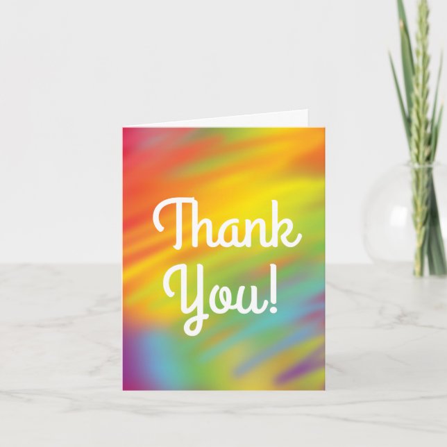 Carte Fête d'anniversaire arc-en-ciel Tie Dye Enfants Mi (Devant)
