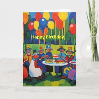 Carte Fête d'anniversaire avec ballons