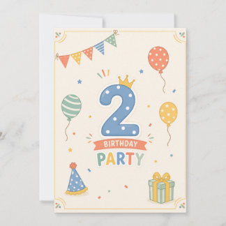 Carte Fête d'anniversaire colorée et amusante pour un de