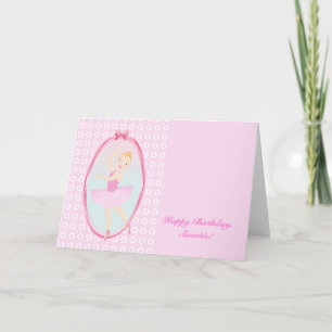 Carte Fête d'anniversaire de Ballerina