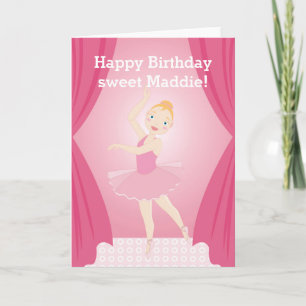 Carte Fête d'anniversaire de Ballerina
