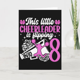 Carte Fête d'anniversaire de cheerleading 8 ans Cheerlea