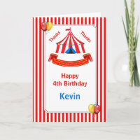 Fête d'anniversaire de cirque rouge