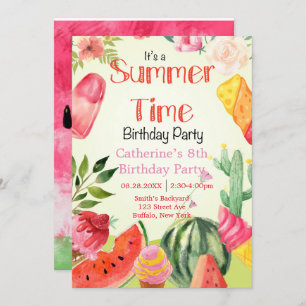 Carte Fête d'anniversaire de la pastèque