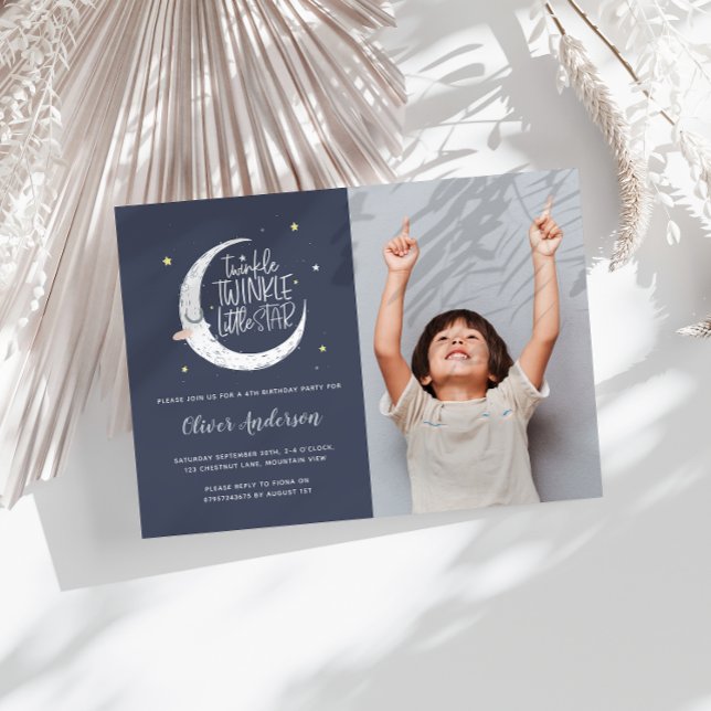 Carte Fête d'anniversaire de la photo en étoile (Créateur téléchargé)