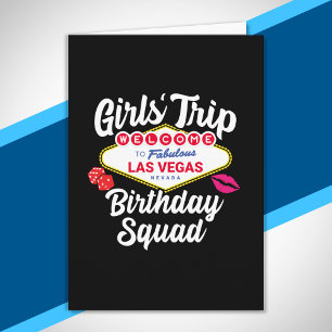 Carte Fête d'anniversaire de Las Vegas - Escouade d'Anni