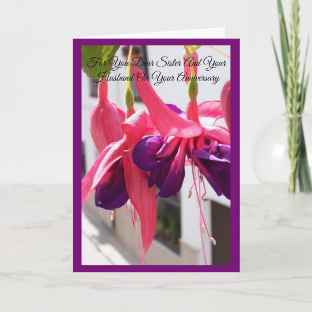 Carte Fête d'anniversaire de mariage personnalisée pour  (Devant)
