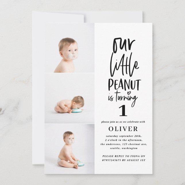 Carte Fête d'anniversaire d'un éléphant à l'aquarelle (Devant)