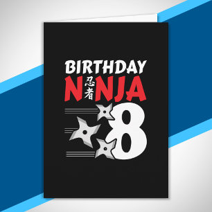 Carte Fête d'anniversaire ninja - Ninja d'anniversaire 8
