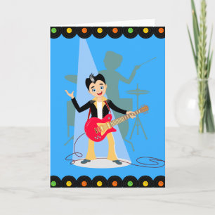 Carte Fête d'anniversaire Rock Star Boy