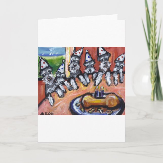 Carte Fête d'anniversaire Schnauzer (Devant)