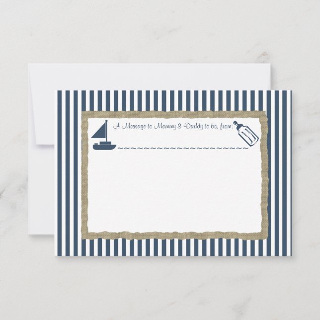 Carte Fête de bébé : Message dans une bouteille pour voi (Devant)