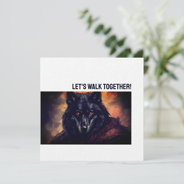 Carte Fête de chien ou de pawty (Debout devant)