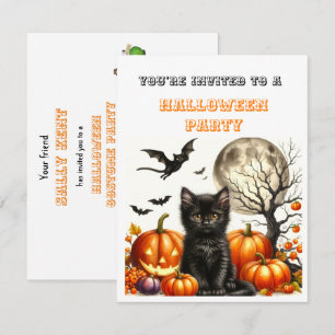 Carte Fête de costumes d'Halloween pour enfants mignons