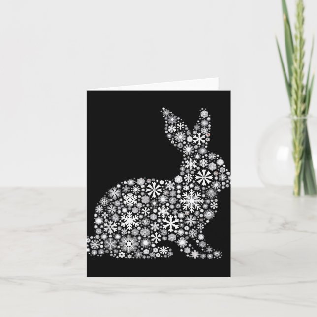 Carte Fête de Fête de neige - Lapin Lapin (Devant)