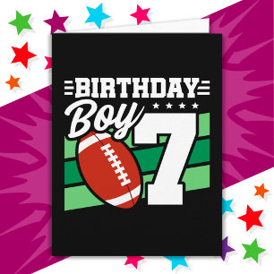 Carte Fête de football 7 ans Thème 7ème anniversaire gar