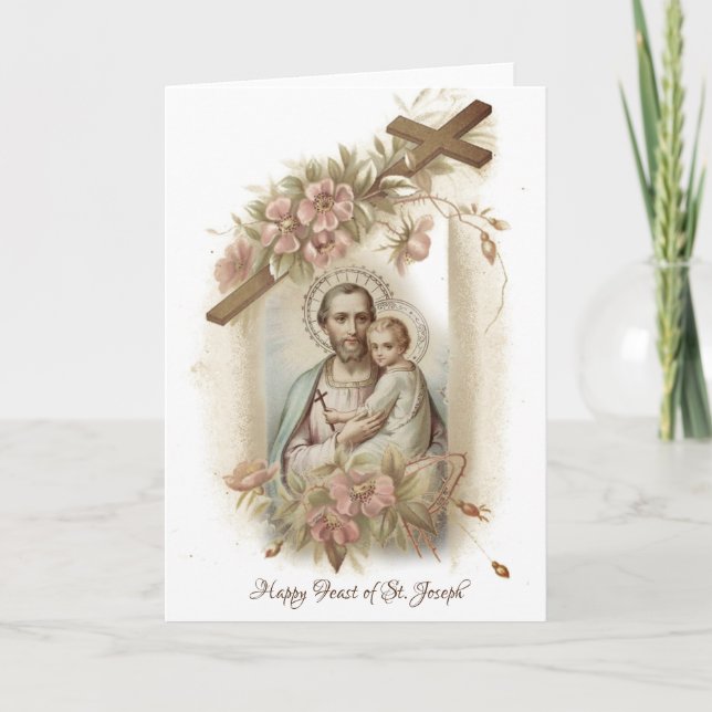 Carte Fête de Jésus Enfant Saint Joseph (Devant)