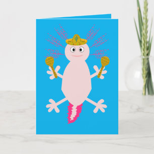 Carte Fête de la coutume mexicaine de l'Axolotl
