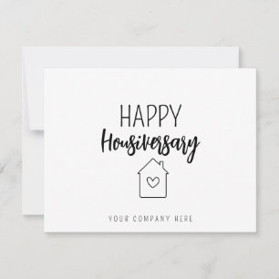 Carte Fête de la Maison Cœur Contour Joyeux Anniversaire