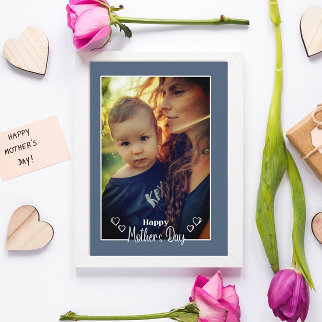 Carte Fête de la mère bleue (Créateur téléchargé)