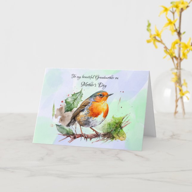 Carte Fête de la mère grand-mère (Fleur jaune)