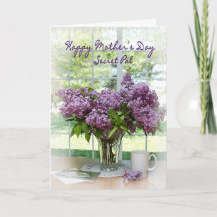 CARTE FÊTE DE LA MÈRE SALUT - SECRET PAL - LILACS