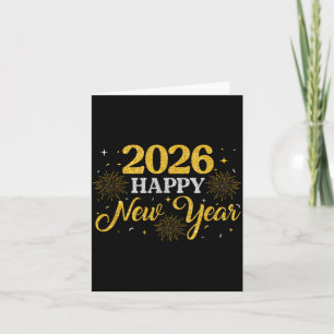 Carte Fête de la Nouvelle Année 2026 Feux d'Artifice Fam