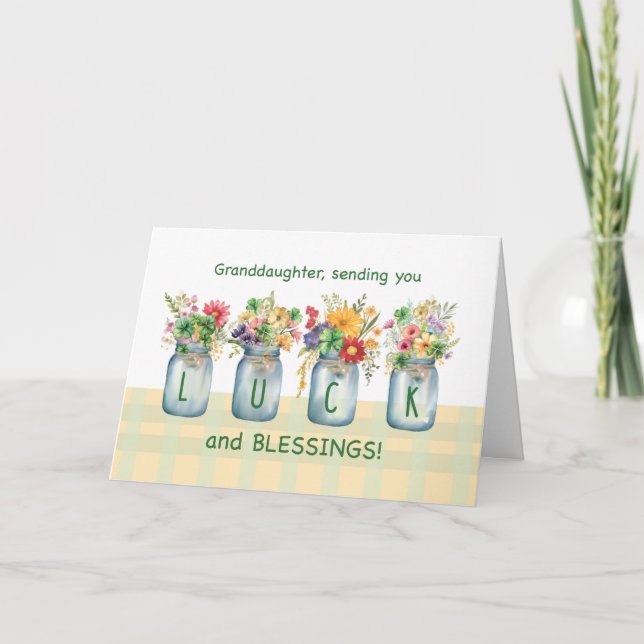 Carte Fête de la petite-fille St. Patricks Chance et bén (Devant)