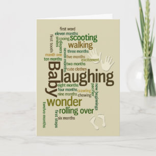 Carte Fête de la première année du bébé
