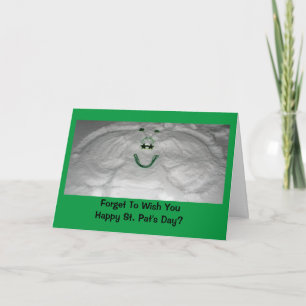 Carte Fête de la Saint-Patrick Ange de neige