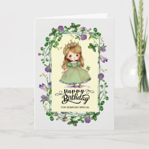 Carte Fête de la Saint Patrick Anniversaire. Princesse d