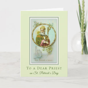 Carte Fête de la Saint-Patrick Shamrocks Religieux Catho