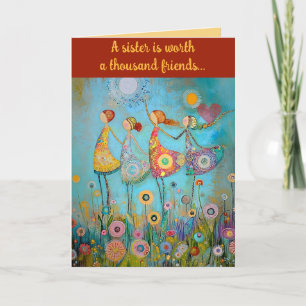 Carte Fête de la Saint-Valentin des soeurs éditables