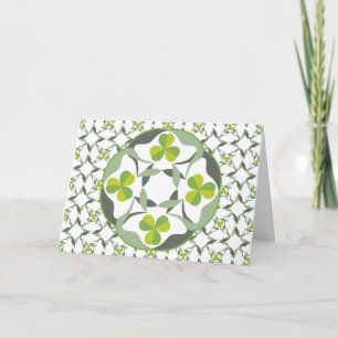Carte Fête de la Shamrock inspirée par les Celtes Motif 