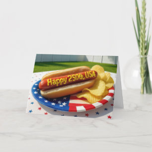 Carte Fête de l'anniversaire des 250 ans des États-Unis 