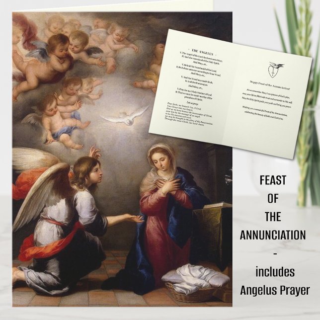 Carte Fête de l'Annonciation Vierge Marie Religieuse (The Feast of the Annunciation is celebrated March 25th. )