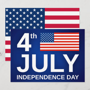 Carte Fête de l'Indépendance - 4 juillet - Drapeau des E