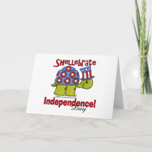 Carte Fête de l'Indépendance des tortues Shellebrate !