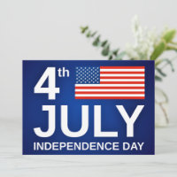 Carte Fête de l'Indépendance Juillet 4 USA Drapeau