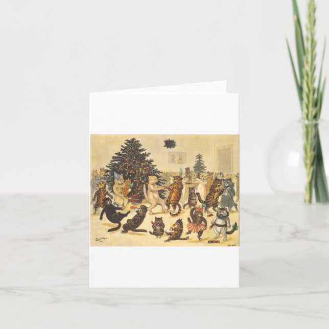 Carte Fête de Noël de Louis Wain (Devant)