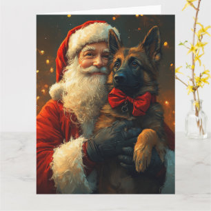 Carte Fête de Noël du berger de Belgique
