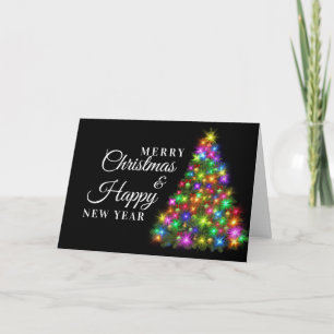 Carte FÊTE DE NOËL Lumière de Twinkle coloré Arbre