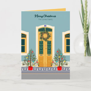 Carte Fête de Noël Portugais Maison