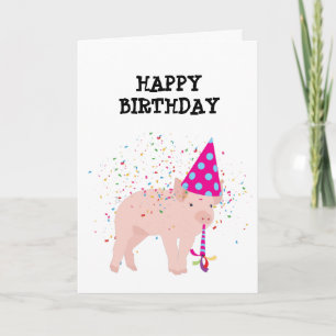 Carte Fête de porc - Animaux ayant une fête
