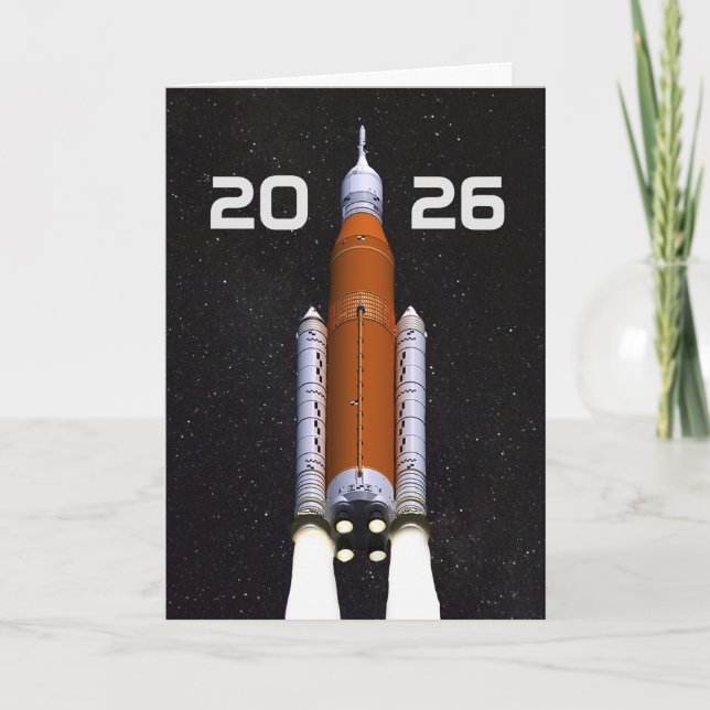 Carte Fête de remise de diplômes de fusée spatiale SLS p (Devant)