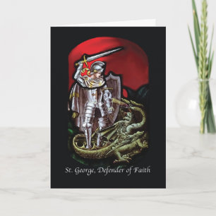 Carte Fête de Saint-Georges défenseur de la foi tuant