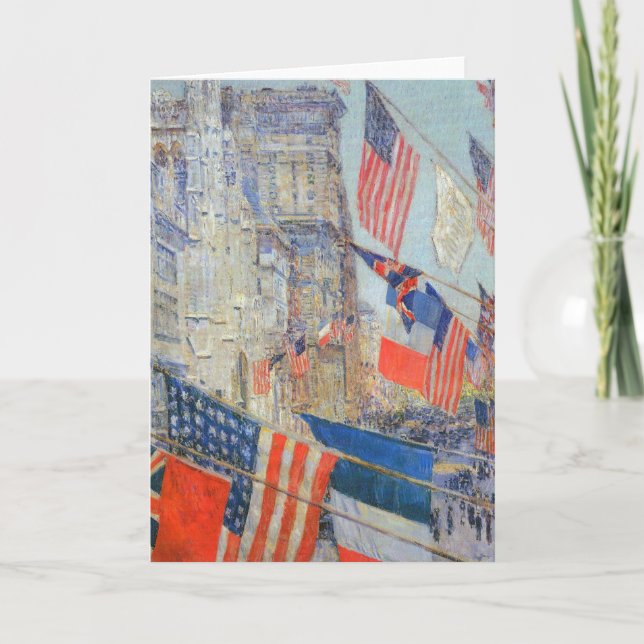 Carte Fête des Alliés, mai 1917 par Childe Hassam, Art V (Devant)